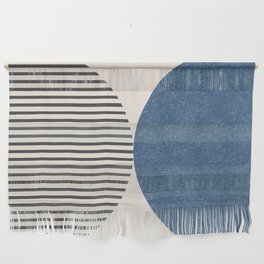 Semicircle Stripes - Blue Wall Hanging