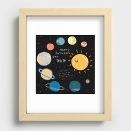 Fathers day (Solar System) Recessed Framed Print