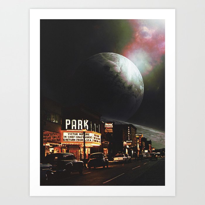 Late Nights - Retro Space Art Print