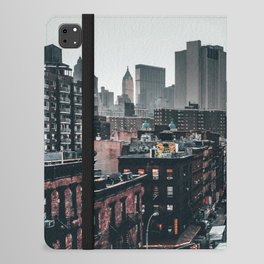 New York City skyline and Chinatown neighborhood in Manhattan iPad Folio Case
