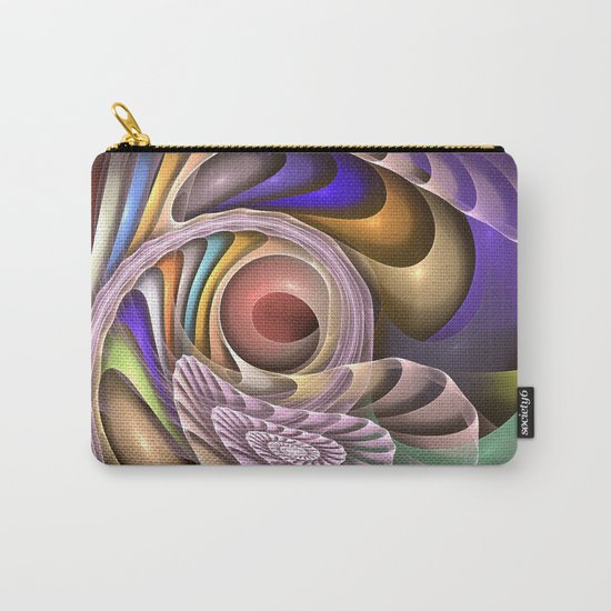 In Motion, colourful fractal abstract Carry-All Pouch