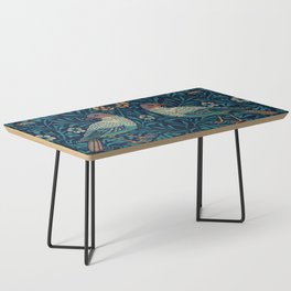 William Morris Blue Bird Wall Paper Pattern Vintage Bird and Floral Pattern Victorian Blue Bird Wall Paper Coffee Table