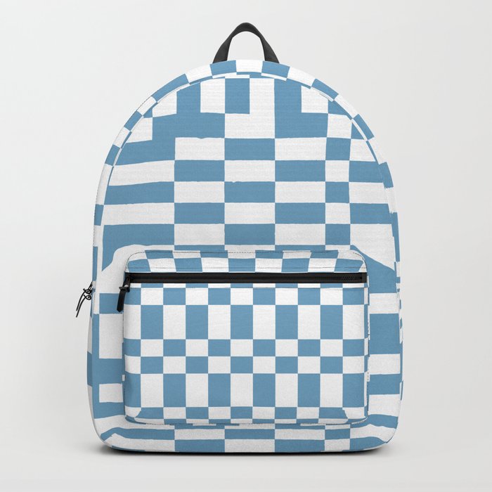 Checkerboard Pattern - Blue Backpack