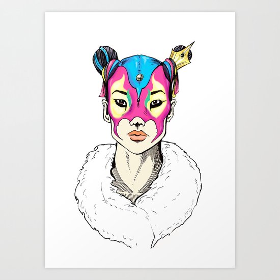 Asian Superheroine Art Print