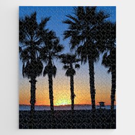 Sunset Palms Huntington Beach California  1-14-14 Jigsaw Puzzle