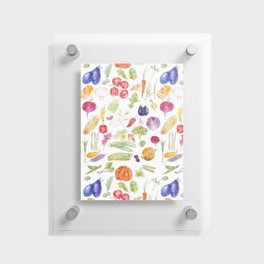 colorful vegetable ink and watercolor collection  Floating Acrylic Print