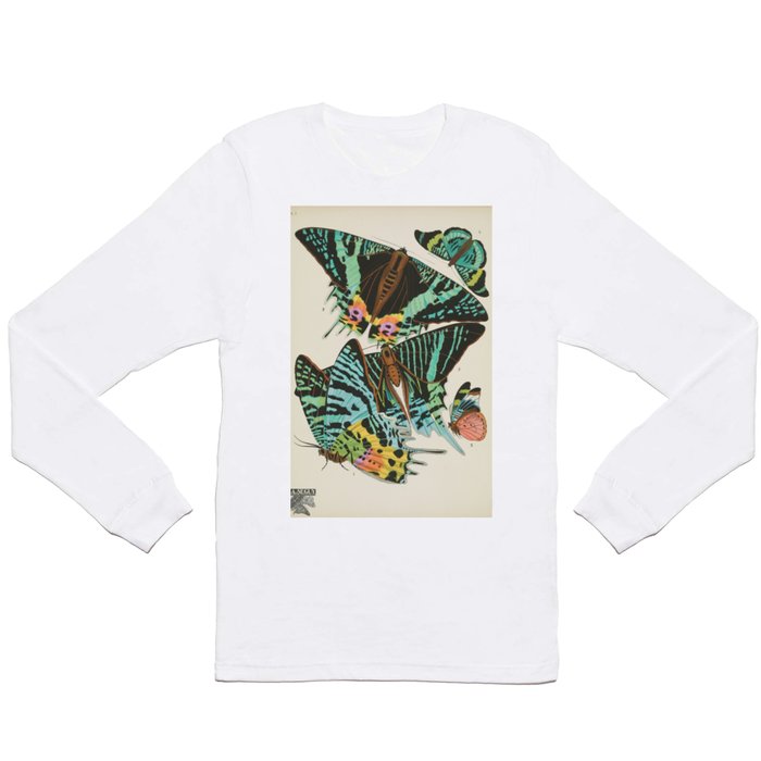 Butterfly and Moth Print by E.A. Seguy, 1920s #16 Long Sleeve T Shirt