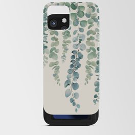 Watercolor Eucalyptus Leaves iPhone Card Case