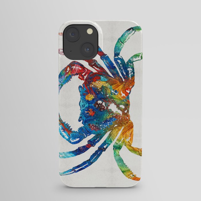 Colorful Crab Art by Sharon Cummings iPhone Case