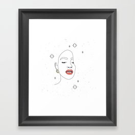 Red lips Framed Art Print