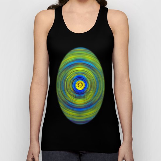 Vivid Green and Blue Swirl Unisex Tank Top