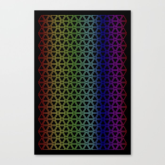 Rainbow Triangularity Canvas Print