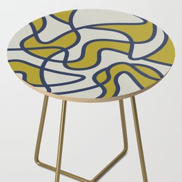 Messy Scribble Texture Background - Pastel Gray and Gold Foil Side Table