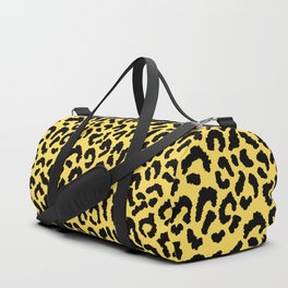 2000s leopard_black on yellow Duffle Bag