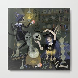 Witches and Potions Metal Print