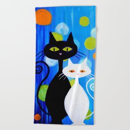 Fancy Cats Beach Towel