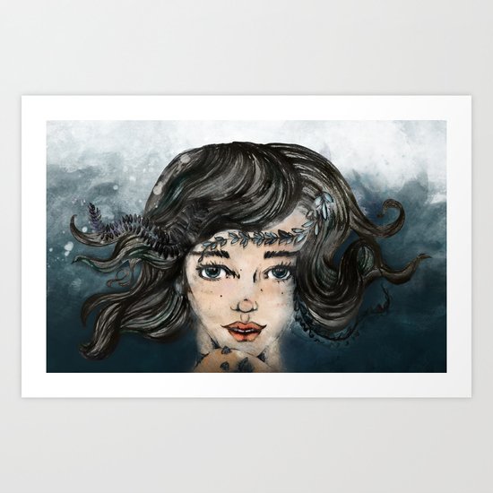 She Makes The Sound The Sea Makes Art Print