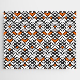 Abstract geometric pattern - orange and gray. Jigsaw Puzzle