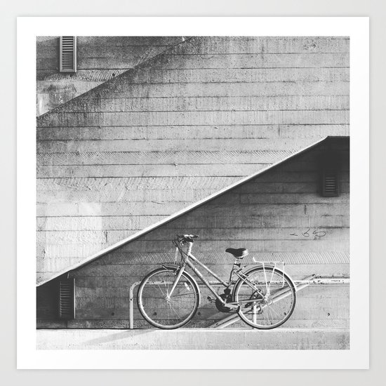 Bike and lines Art Print