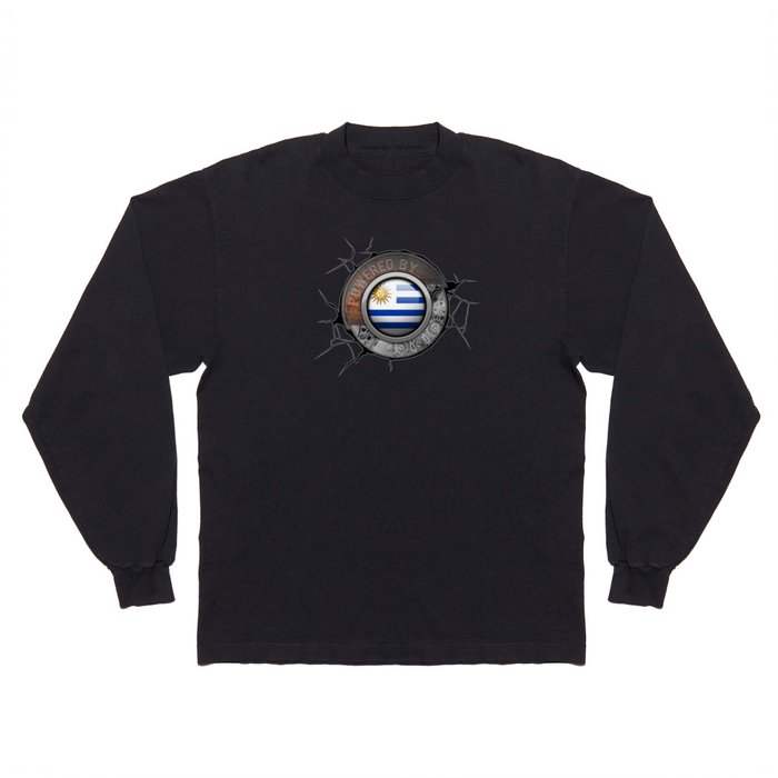Uruguay Steampunk Engine Powered By Uruguayan National Pride Long Sleeve T Shirt