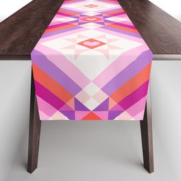 Geometric Hearts Quilt Table Runner