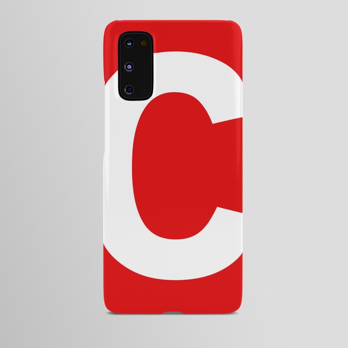 Letter C (White & Red) Android Case
