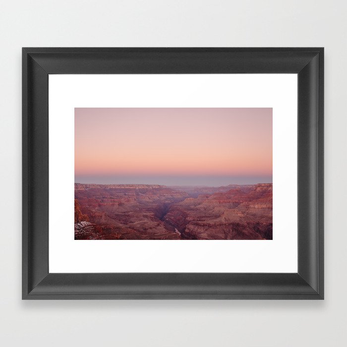 Grand Canyon under a Pink Sky Framed Art Print
