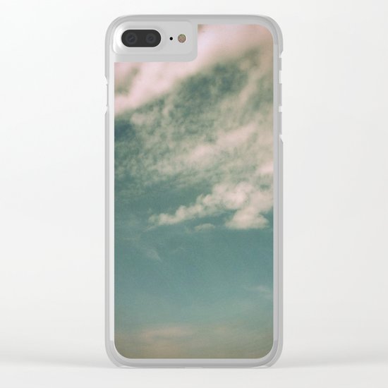 Minimal Clouds Clear iPhone Case