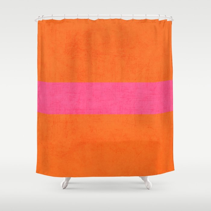 orange and hot pink classic Shower Curtain