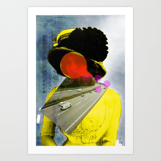 Yellow Woman Art Print