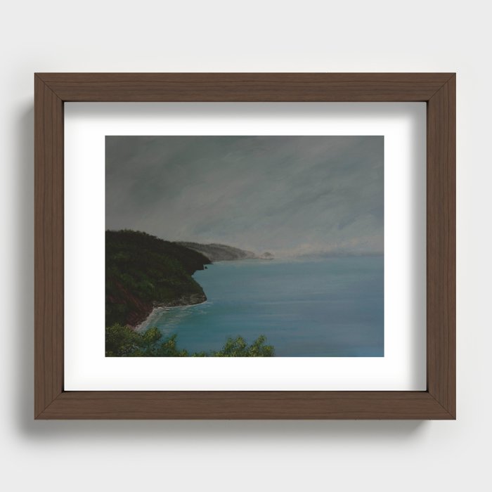 Clifftop View Recessed Framed Print