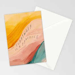 Surrender is a Practical - Inspirational Abstract Art Stationery Card