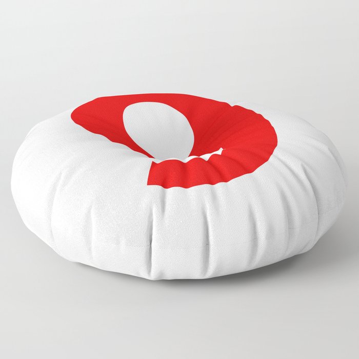Number 9 (Red & White) Floor Pillow