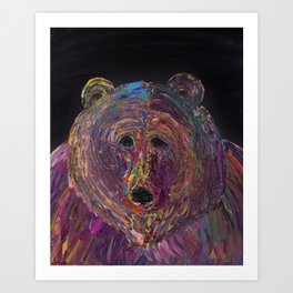 Grizzly Stare Art Print