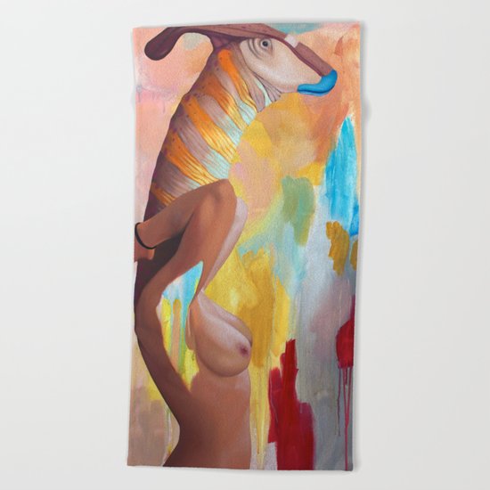 Parasaurolophus Lex Beach Towel