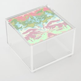 Glitched Pastel Abstract Acrylic Box