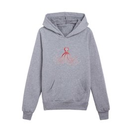 Octopus | Vintage Octopus | Tentacles | Red and White | Kids Pullover Hoodies