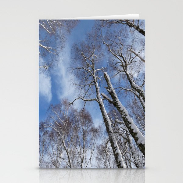 Scottish Highlands Snow Day View Stationery Cards