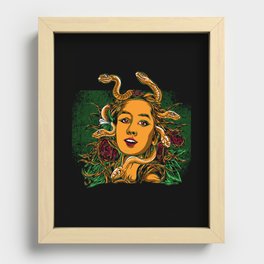 Vintage Medusa Mythology Drawing Recessed Framed Print