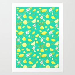 Lemon pattern Art Print