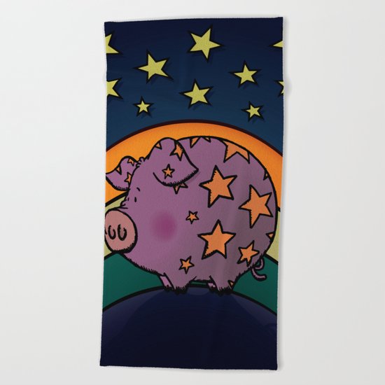 Peter The Magic Pig Beach Towel