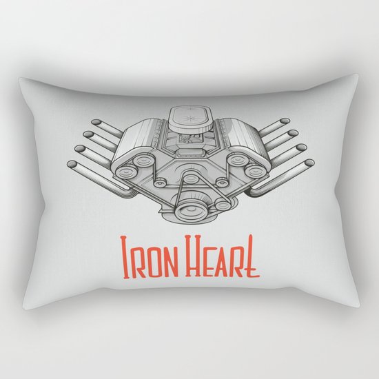 Iron Heart W Rectangular Pillow