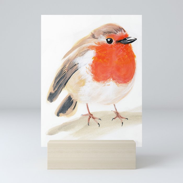 Little RED Robin Mini Art Print