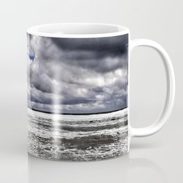 Dark Ocean Dark Sky Stormy Beach Day by Beach House Décor Coffee Mug