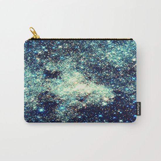 gAlAxY Stars Teal Turquoise Blue Carry-All Pouch