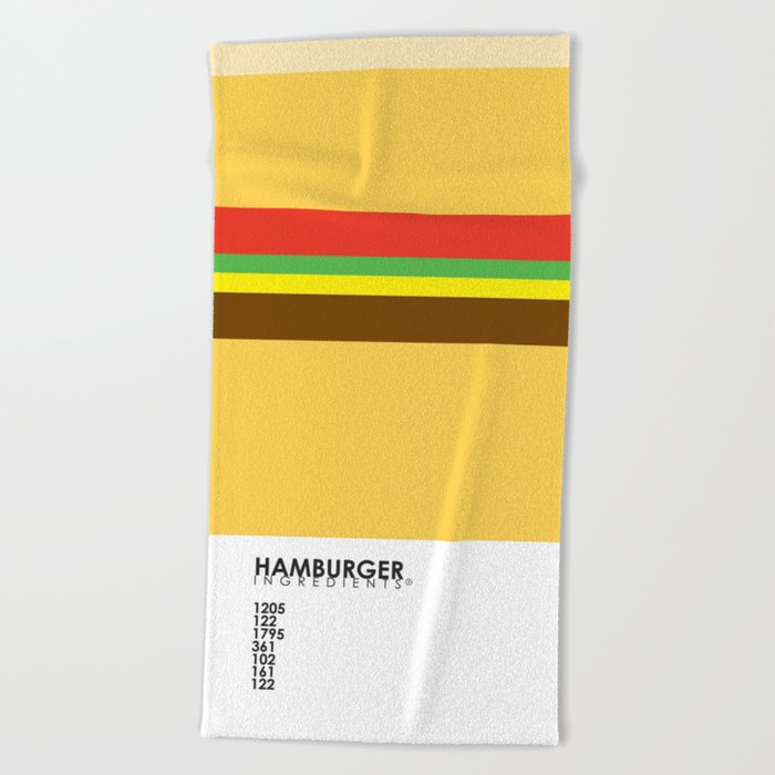 Pantone Food - Hamburger Beach Towel