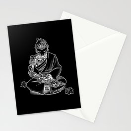 Meditation Robot Monk Minimalist by Tobe Fonseca Stationery Card