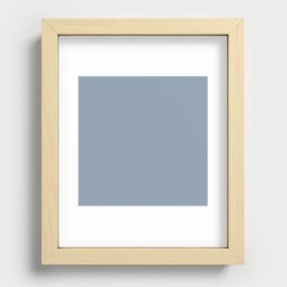 DUSTY BLUE SOLID COLOR Recessed Framed Print
