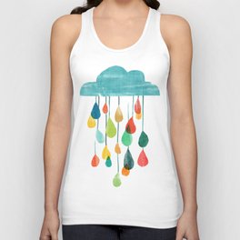 cloudy with a chance of rainbow Unisex Tank Top