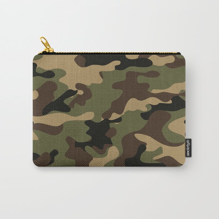 vintage military camouflage Carry-All Pouch